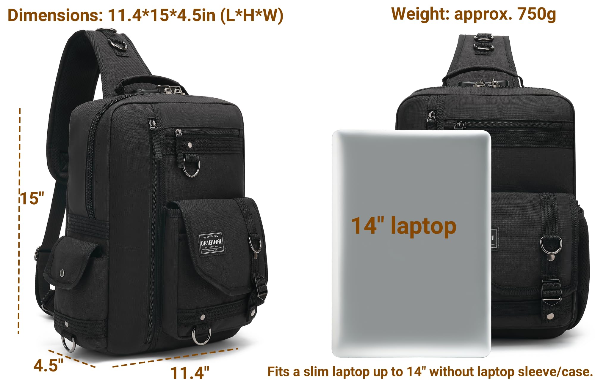 Leaper Anti-Theft Sling Bag for Men: 98% Theft-Proof Crossbody Bag with Locking Compartments - Secure Messenger Bag for Metro Commuting, Office & Business Travel for Urban Professionals - Image 4