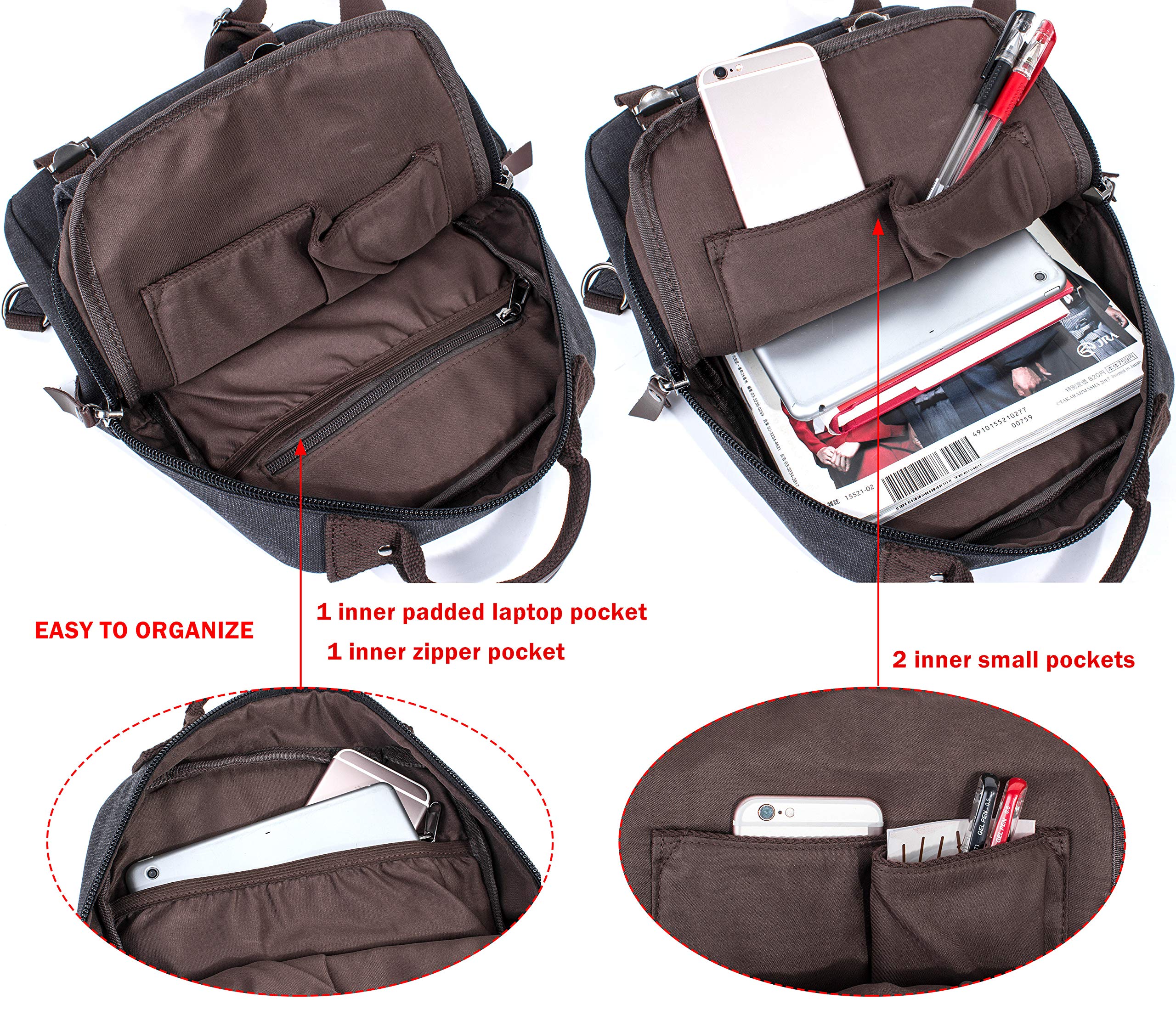 Leaper Retro Crossbody Bag Sling Bag Canvas Messenger Bag for Men Women Shoulder Bag Crossbody Handbags Satchel Travel Bag - Image 4