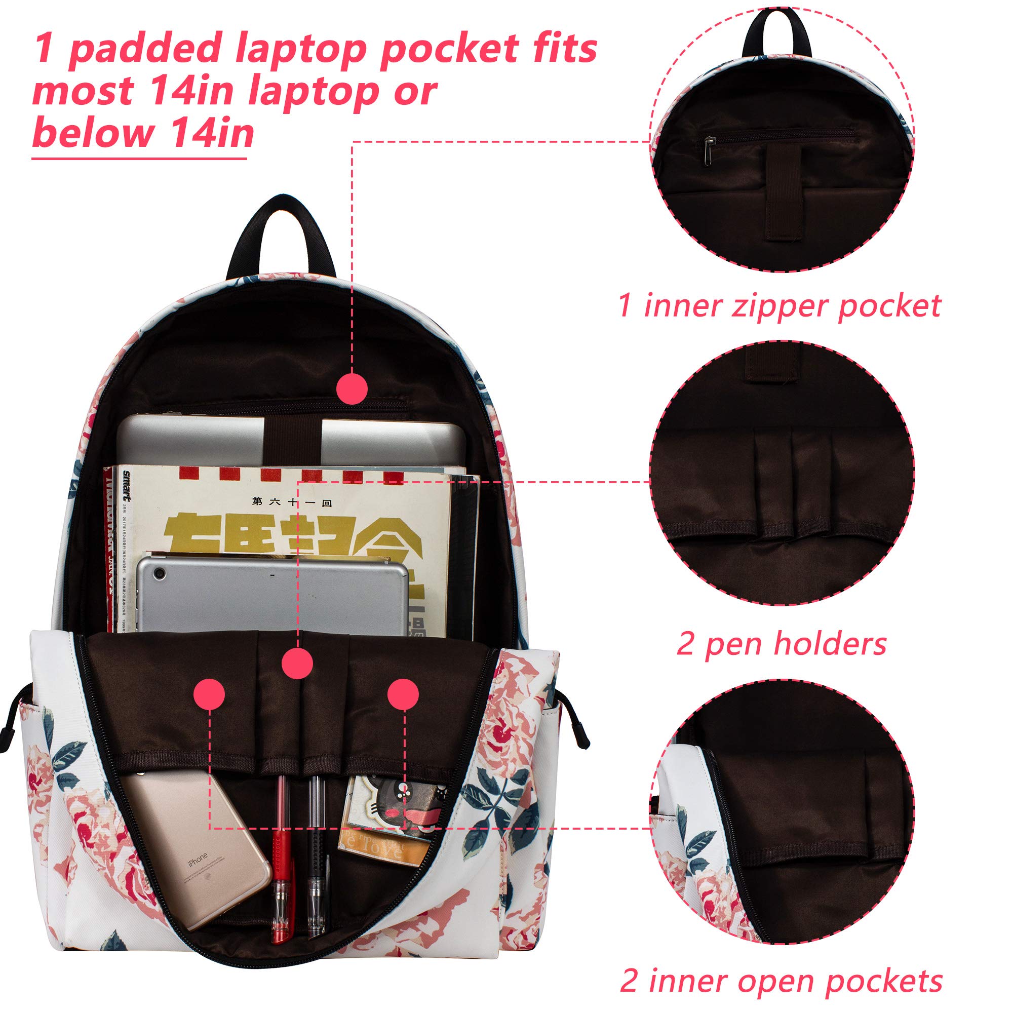 Leaper Travel Backpack for Women Girls Water Resistant Backpack for School Laptop Backpack Kids Backpack Kawaii Bookbag - Image 5