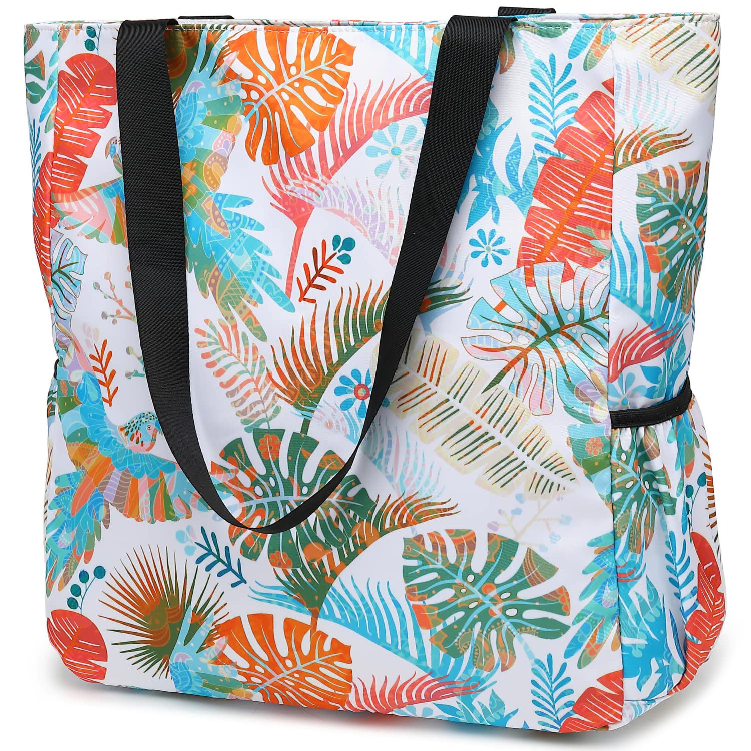 Leaper Travel Tote Bag Wear-Resistant Portable and Foldable Handbags Shoulder Bag for Gym, Beach, Travel and Daily Use