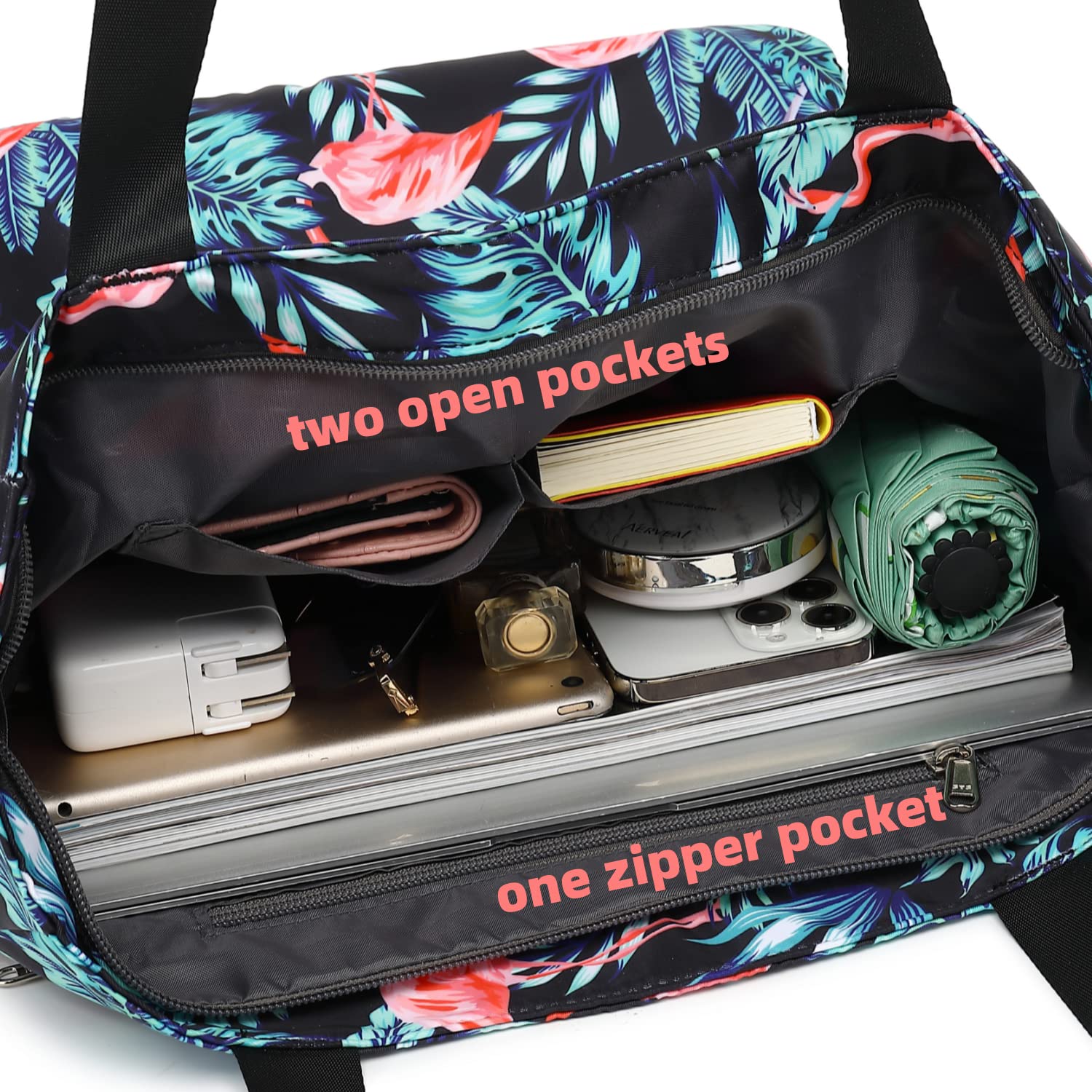 Leaper Travel Tote Bag Wear-Resistant Portable and Foldable Handbags Shoulder Bag for Gym, Beach, Travel and Daily Use - Image 6
