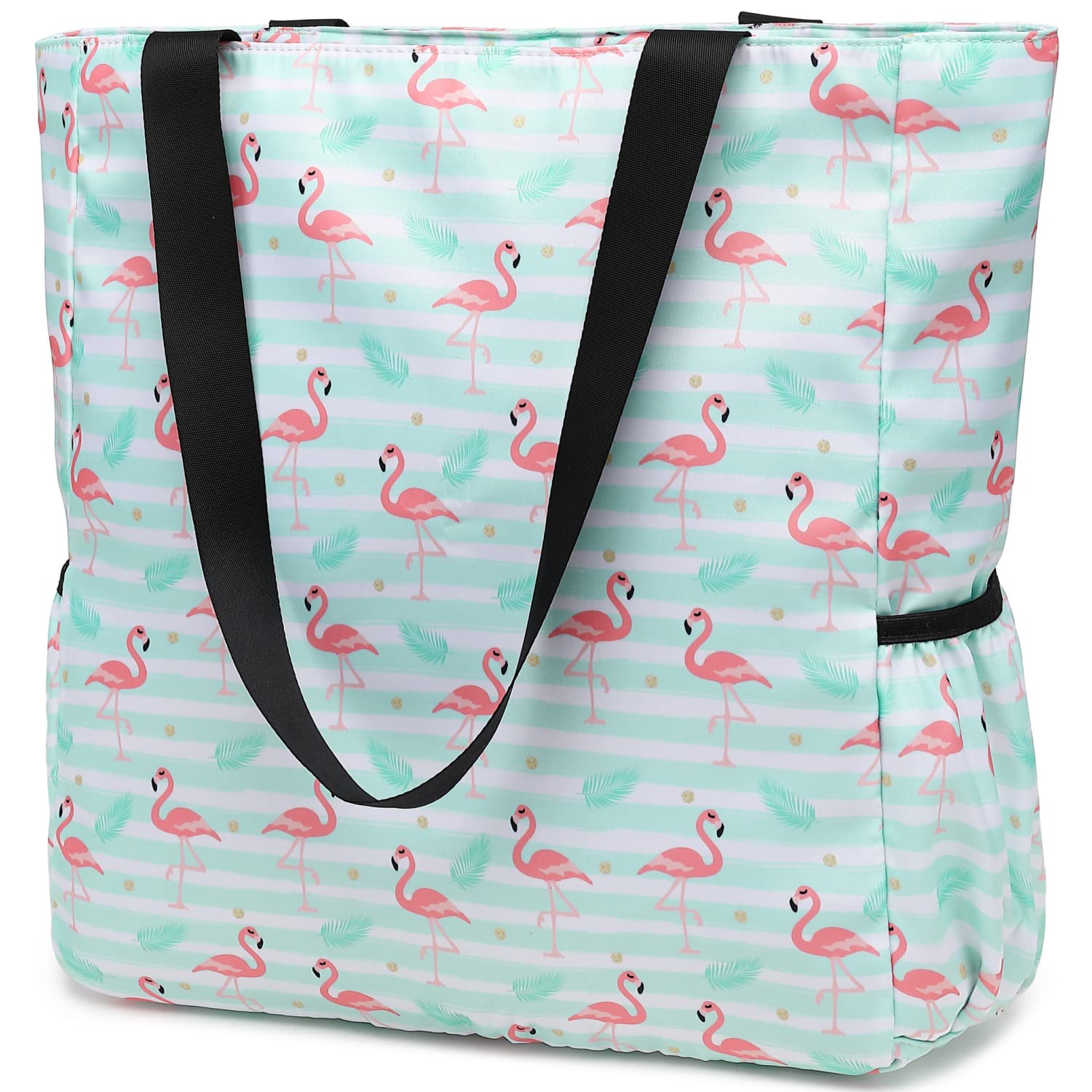 Leaper Travel Tote Bag Wear-Resistant Portable and Foldable Handbags Shoulder Bag for Gym, Beach, Travel and Daily Use